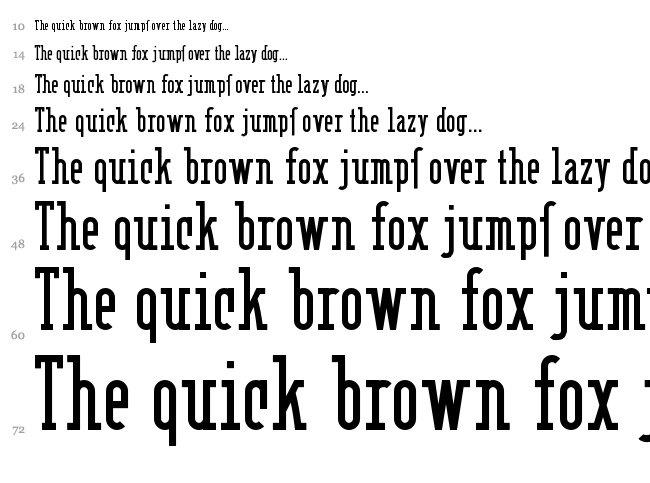 Berlin Email Serif font waterfall